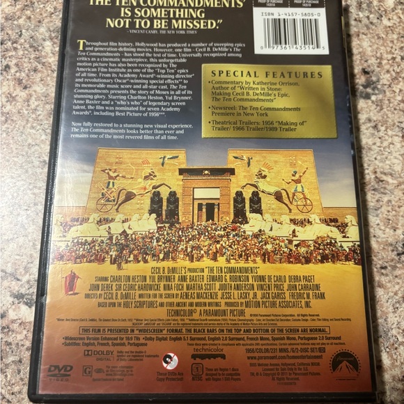 The Ten Commandments DVD - Picture 6 of 6